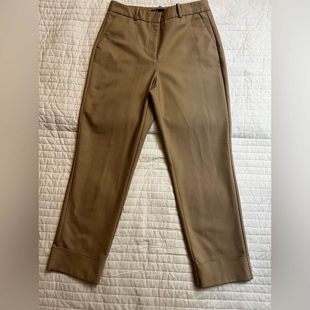 Zara Chino cropped Pants tan